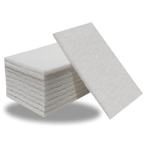 10 Pack 6″ x 9″ Superfine General Purpose Scuff Pads for White -2000 Grit