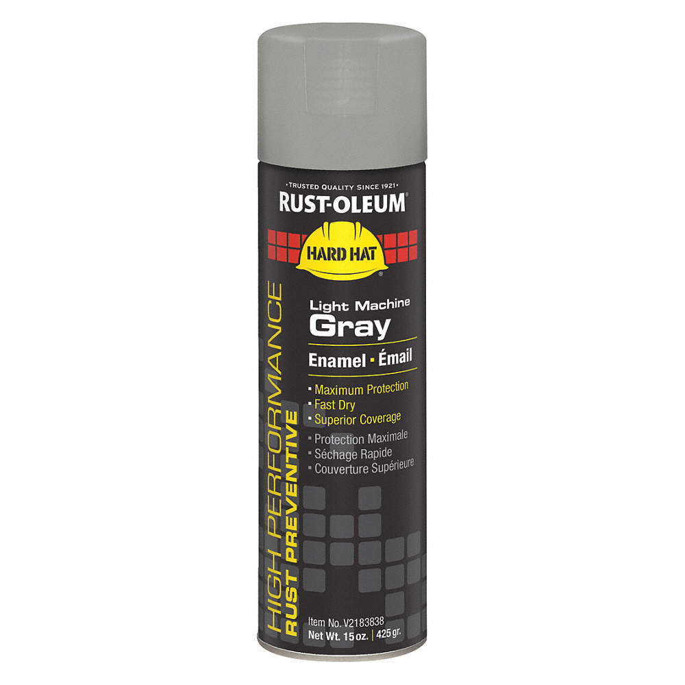 RUST-OLEUM V2183838 Spray Paint,Light Machine Gray,15 oz. 5H904