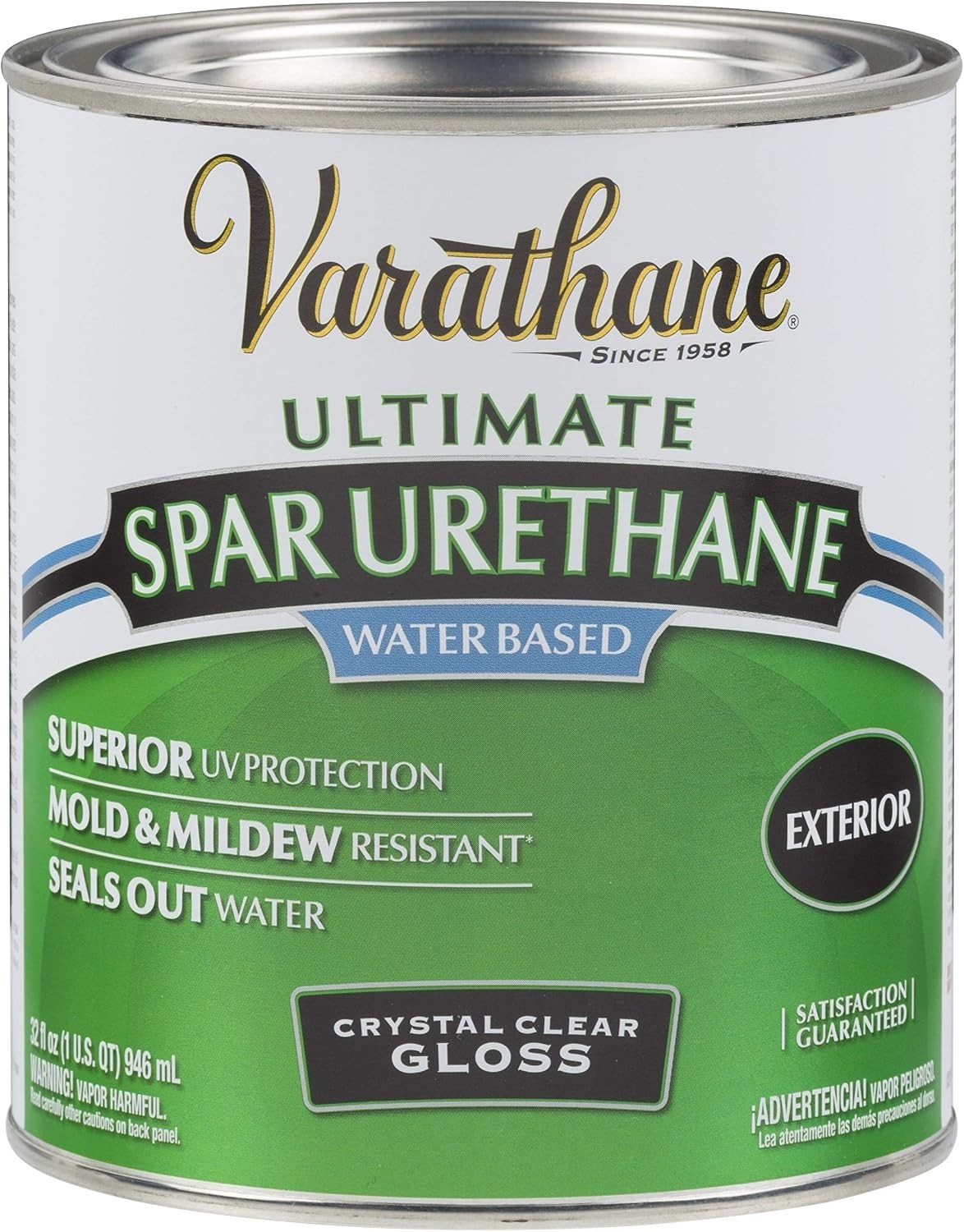 250041H Water-Based Ultimate Spar Urethane, Quart, Gloss