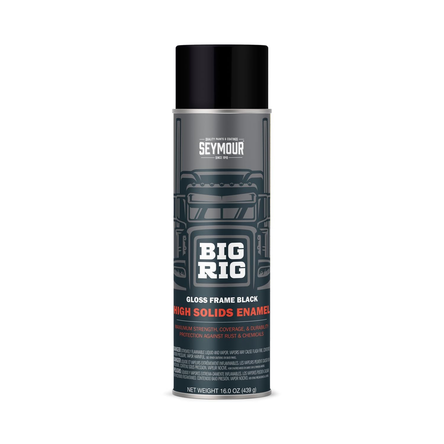 20-1615 Big Rig Professional Coatings Spray Paint, Gloss Frame Black