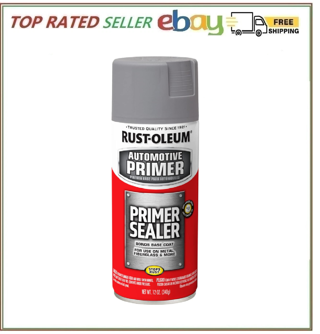 Rust Oleum Gray Primer Sealer 12 Count Any Angle Spray Paint Stops Rust