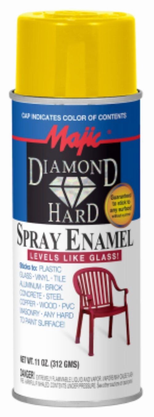 Majic 8-21508-8 Diamond Hard 11 oz Can of Gloss Yellow Spray Enamel Paint