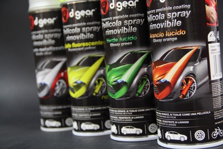 REMOVABLE SPRAY FILM PAINT 400ml VARIOUS COLORS Tuning D-GEAR CAR MOTORCYCLE