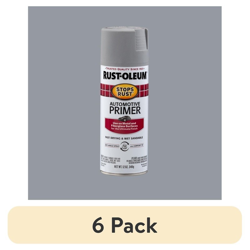 Automotive Primer Spray Paint 12oz Flat Durable Anti Rust Metal Wood Projects US