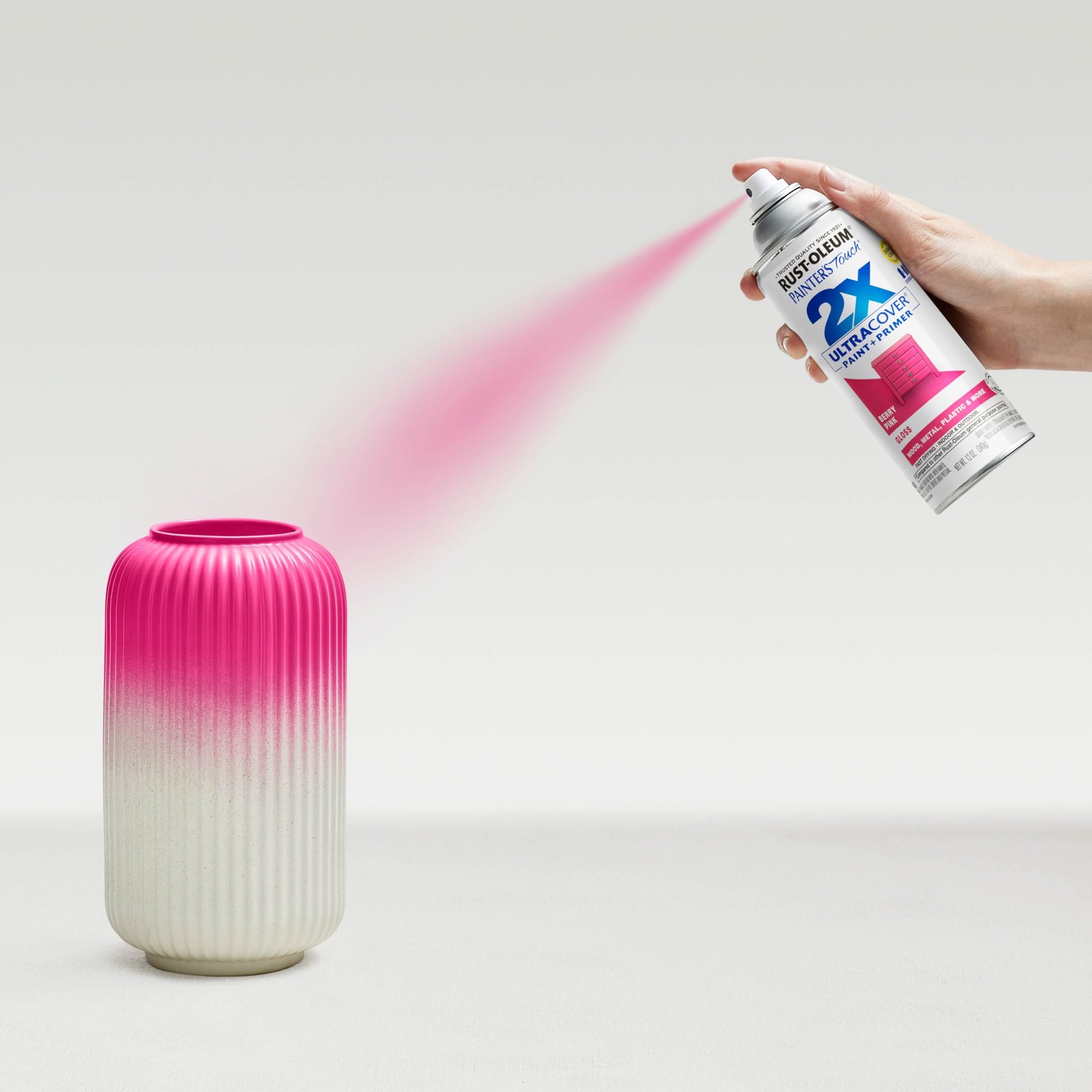 Rust-Oleum Painter’s Touch 2X Ultra Cover Spray Paint, Gloss Berry Pink | Indoor