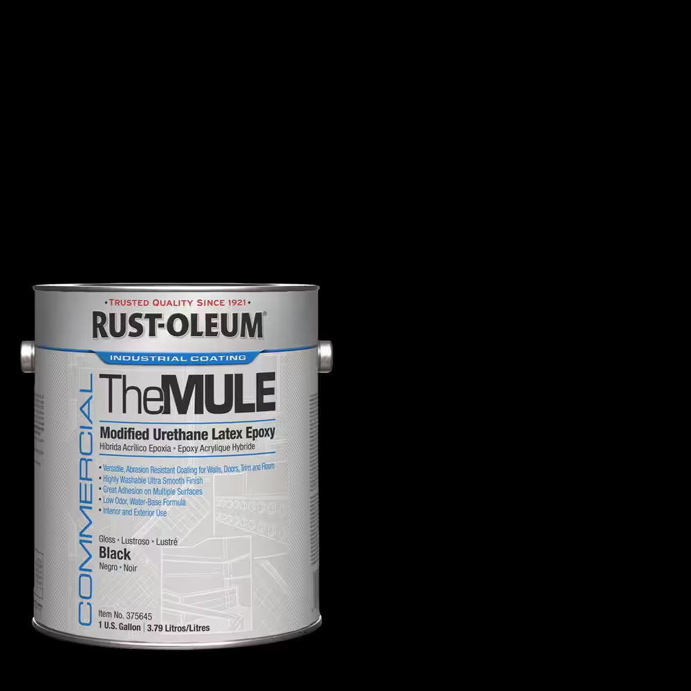 1 Gal. the Mule Gloss Black Latex Epoxy Interior Paint