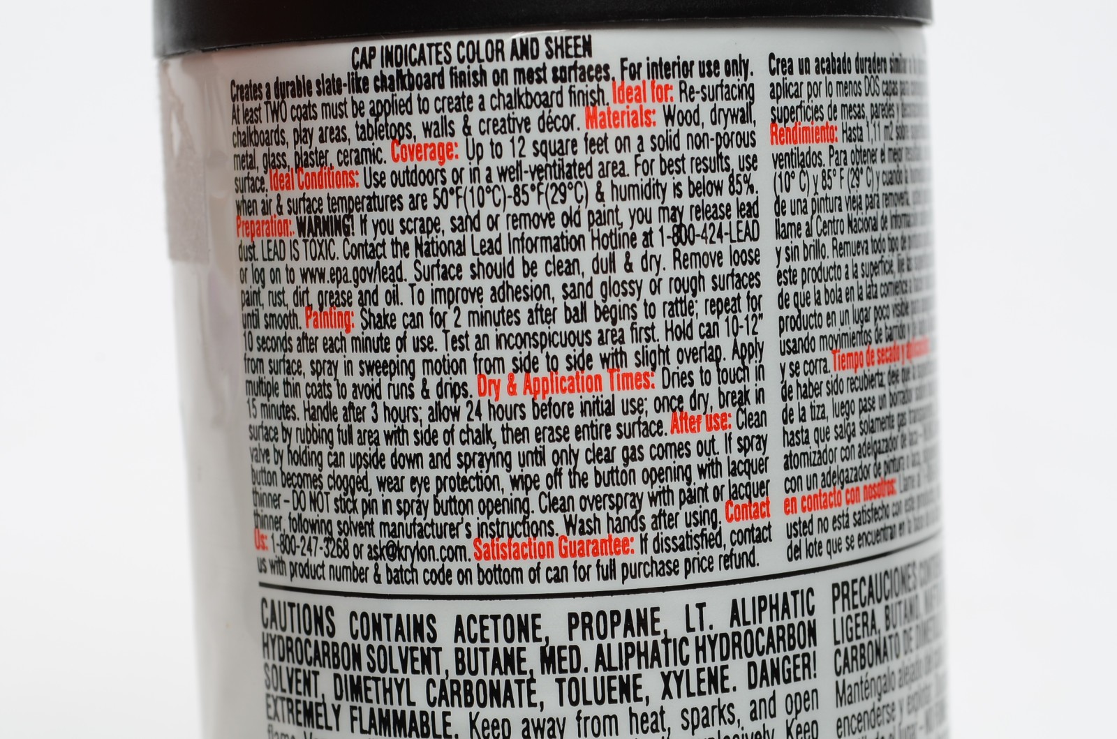 Krylon Chalkboard Spray Paint Black 12oz Approx 75% Full 807