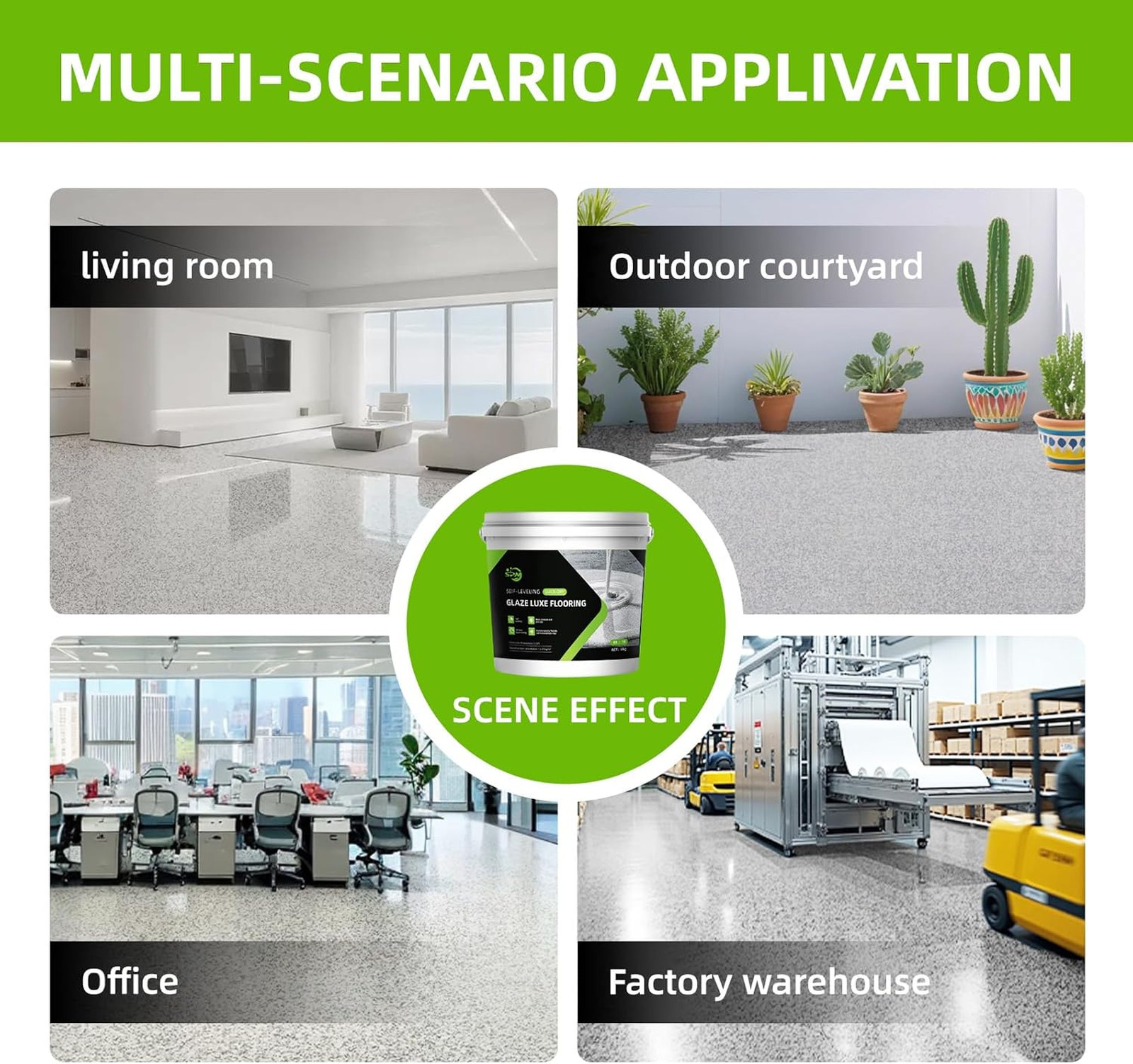 Epoxy Floor Paint High Gloss Marble Effect Quick Dry Wear Resistant Anti Slip