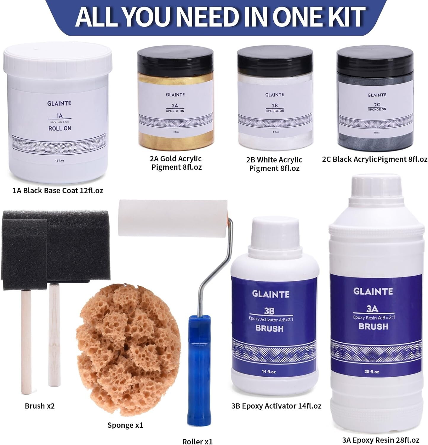 Epoxy Countertop Paint Kit – Granite Counter Top Refinishing Paint Kit for Ki…