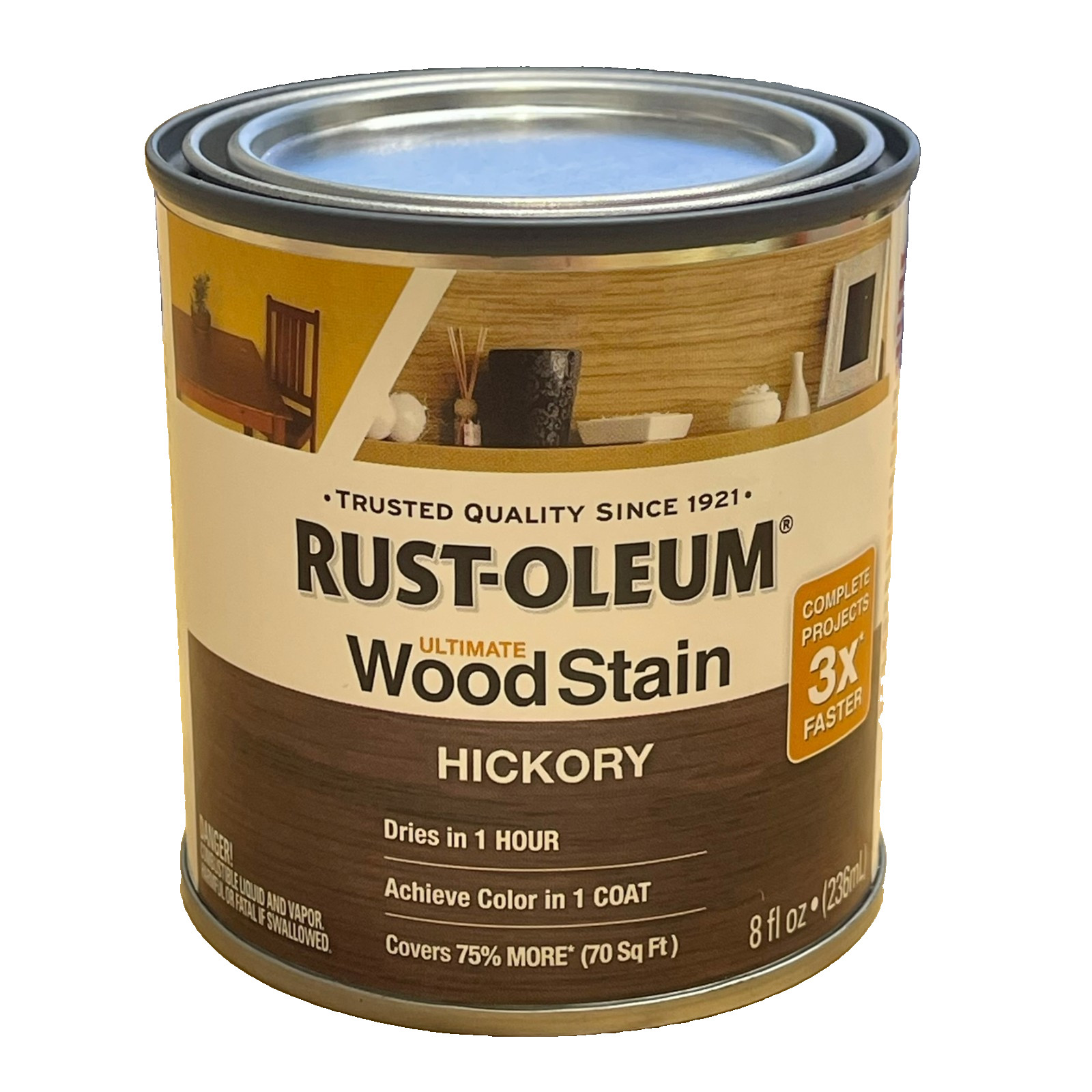 Rust-Oleum Ultimate Wood Stain Hickory 8 fl oz Oil-Based Dries 1 Hour 1 Coat