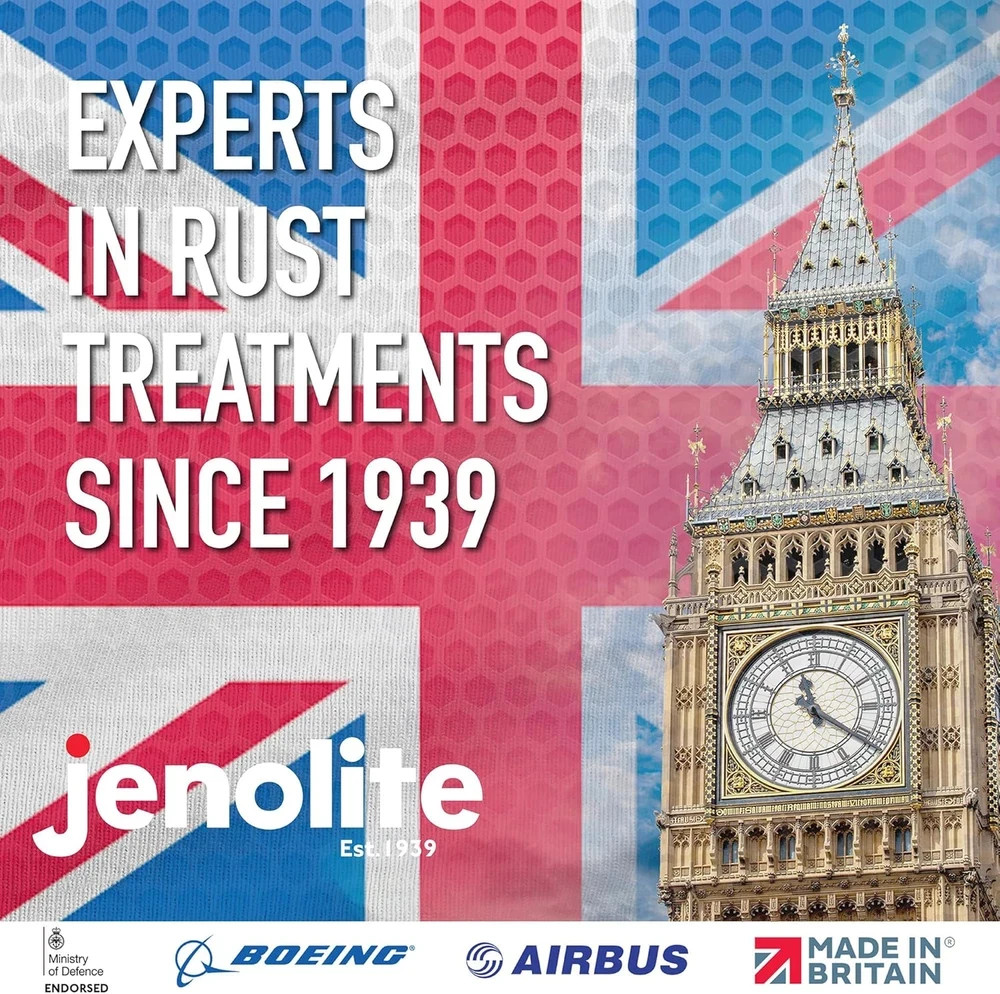 JENOLITE Rust Converter Trigger Spray for Metal 500 ml (16.9 fl oz) All In One F