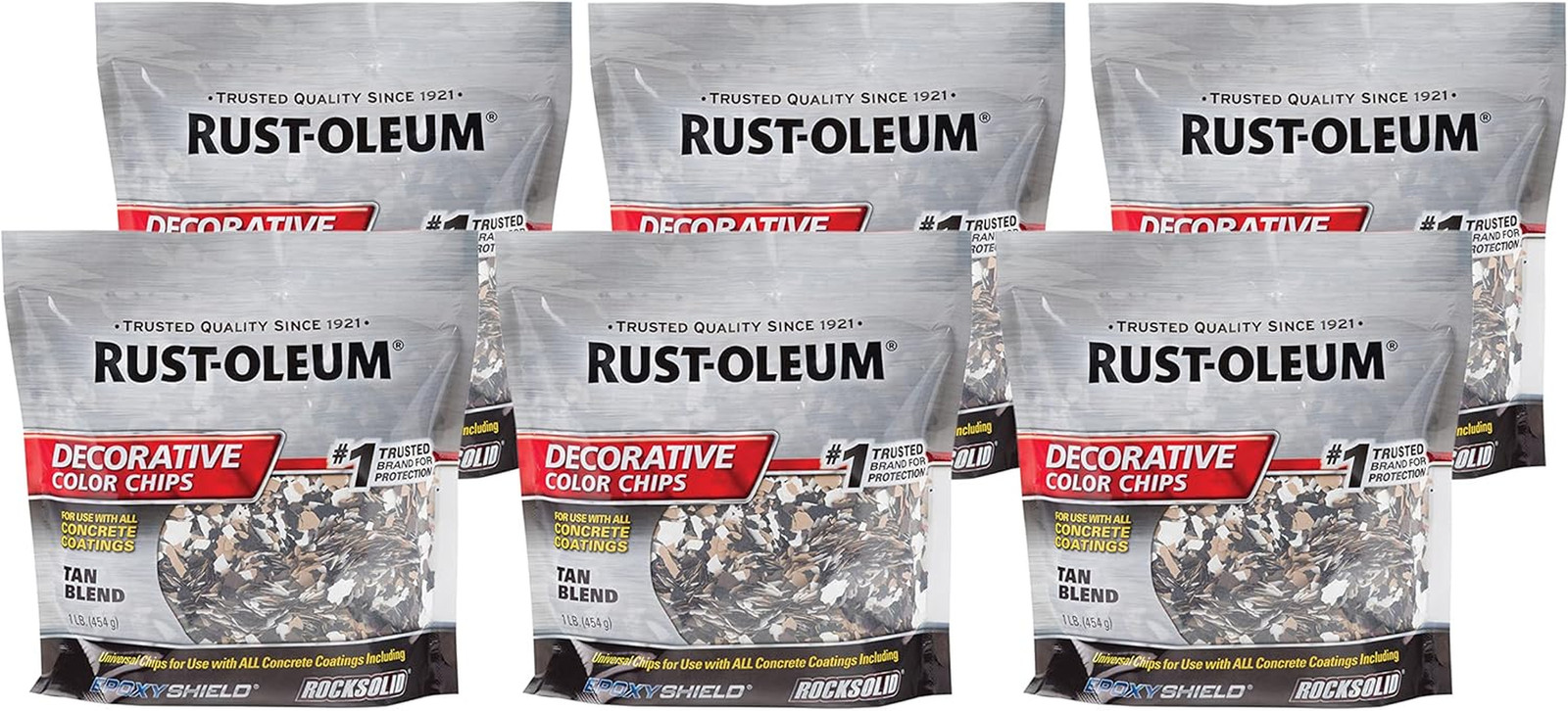Tan Blend Decorative Color Chips – 6 Pack, 96 Oz for Stunning Spaces