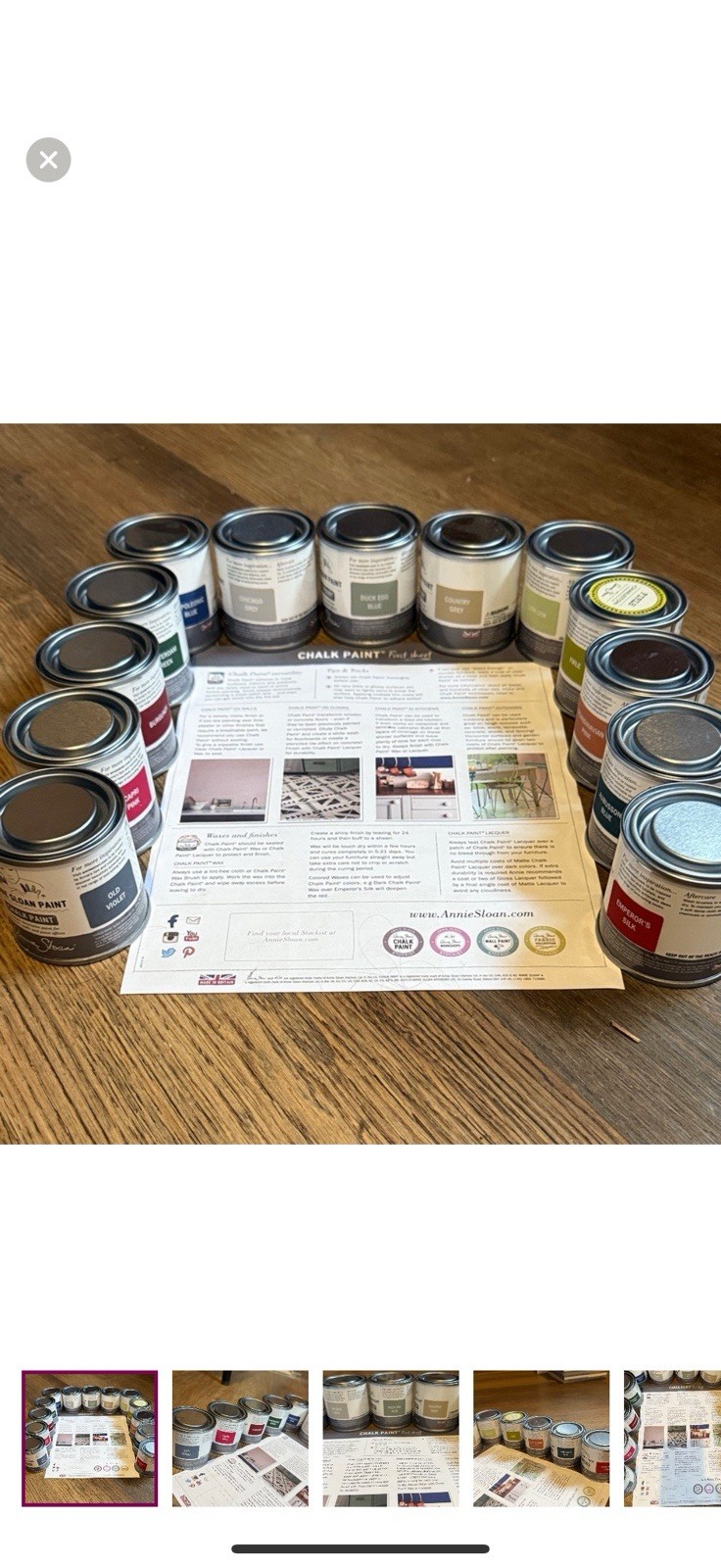 Annie Sloan Brand New Sample 120 ML Chalk Paint (please Read Description)