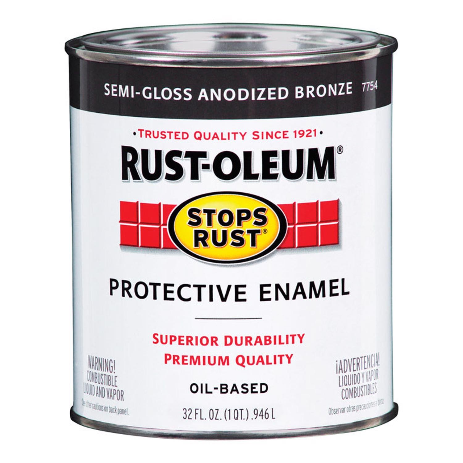 Rust-Oleum Stops Rust Semi-Gloss Anodized Bronze Protective Enamel 1 qt (2-Pack)