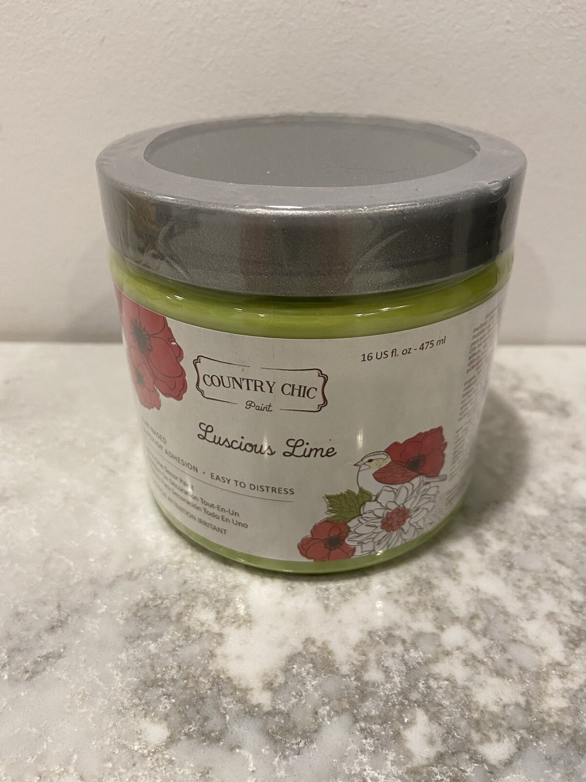 Country Chic Paint clay based Luscious Lime All-In-One Decor 16oz 475ml