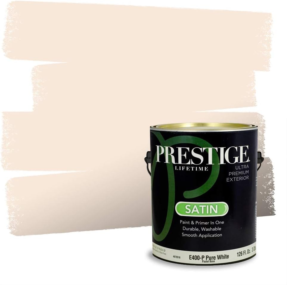 Exterior Paint and Primer in One – 100% Acrylic Latex, Satin, Mildew Resistant