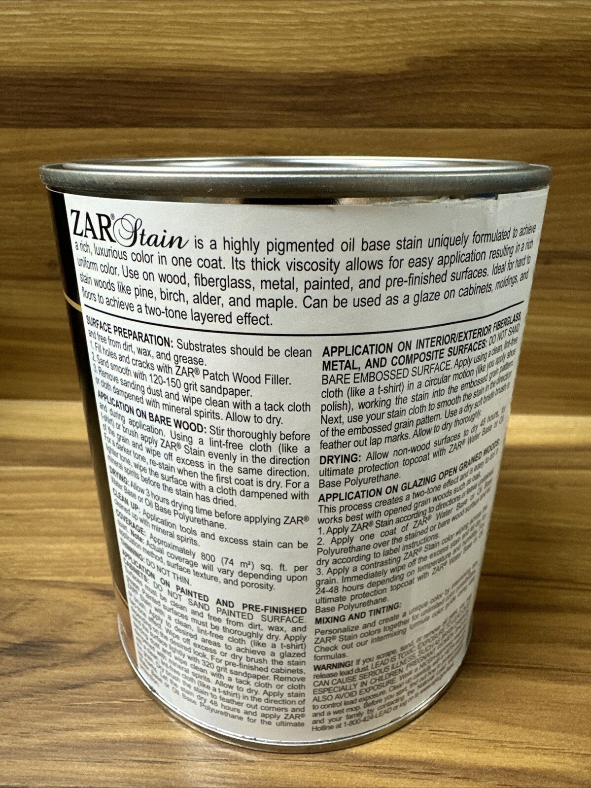 ZAR Semi-Transparent Smooth Premium Teak Medium Oil Wood Stain 1 qt.