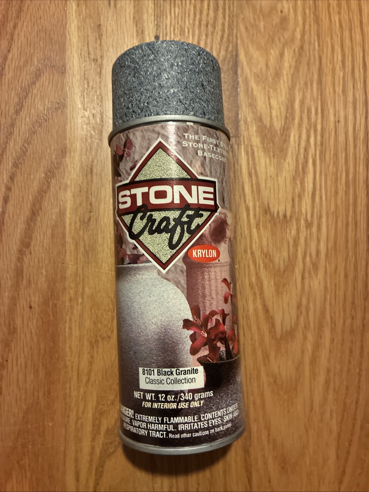 Krylon Coarse Stone Texture Finish Spray Paint, Black Granite, 12 Ounce X