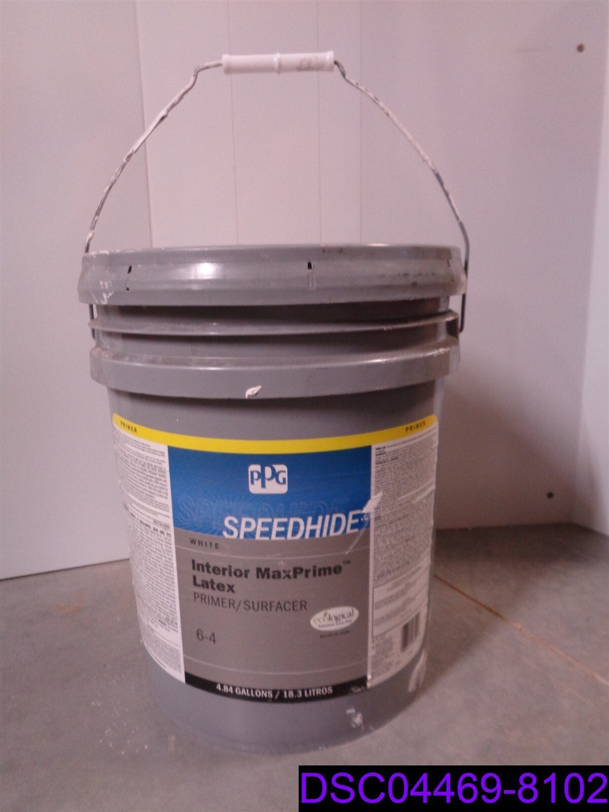 PPG Speedhide Interior Latex White Primer Paint 4.84 Gallon