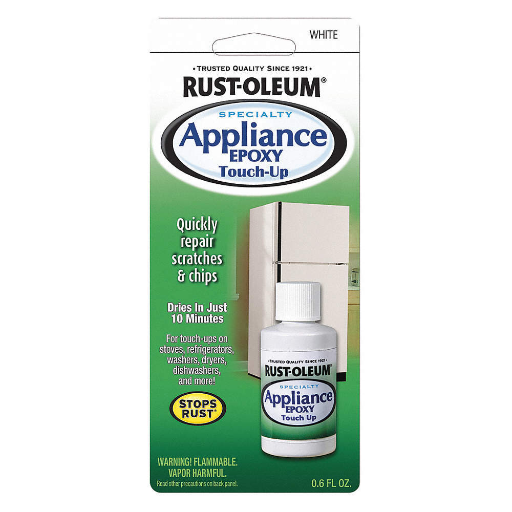 RUST-OLEUM 203000 Appliance Touch Up Paint,White,0.6 oz 34CJ35