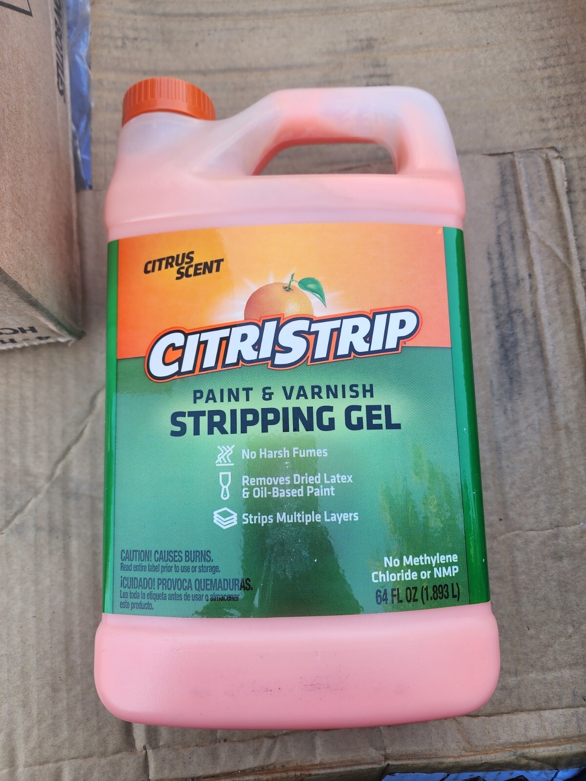 Citristrip Safer Paint & Varnish Stripping Gel Citrus Scent 1/2 Gal. Water Based