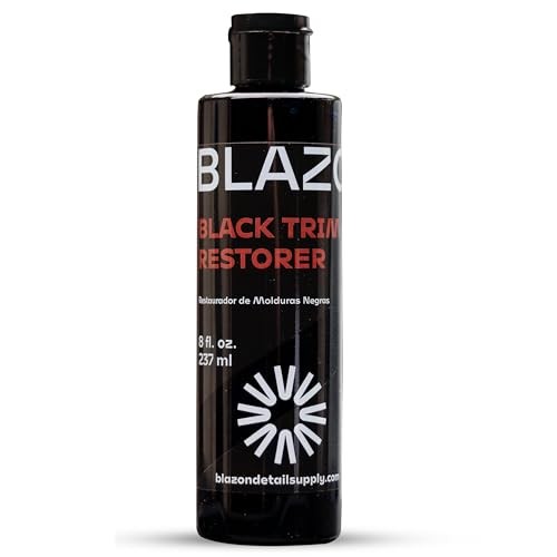 Black Trim Restorer – Dye-Infused Plastic Restorer for Faded Exterior 8 oz