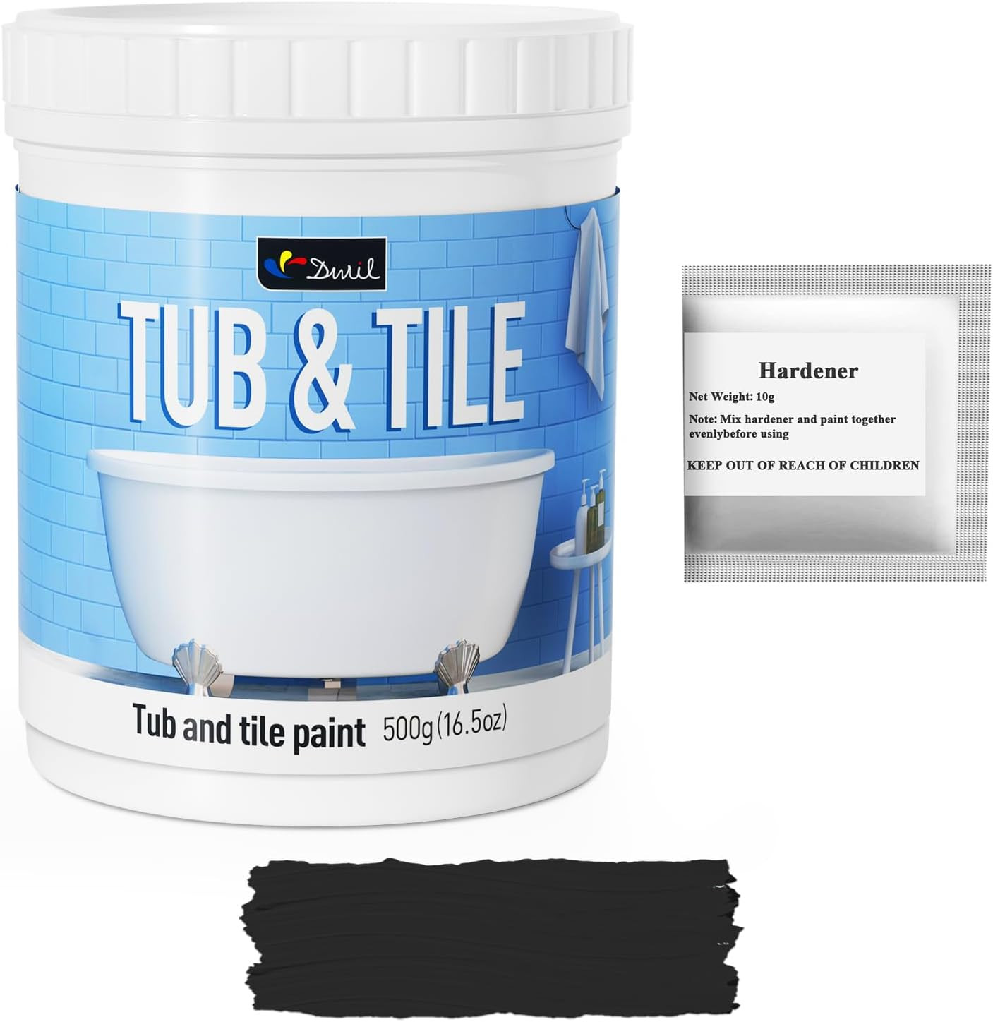 Tub and Tile Paint, Tub and Tile Refinishing Kit with Hardener, Tub Refinishing