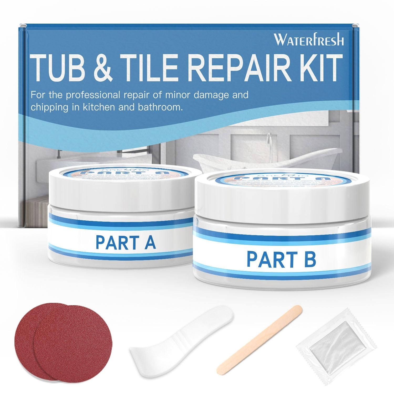 Porcelain Repair Kit White, High-Gloss Porcelain Sink Repair Kit White, Porce…