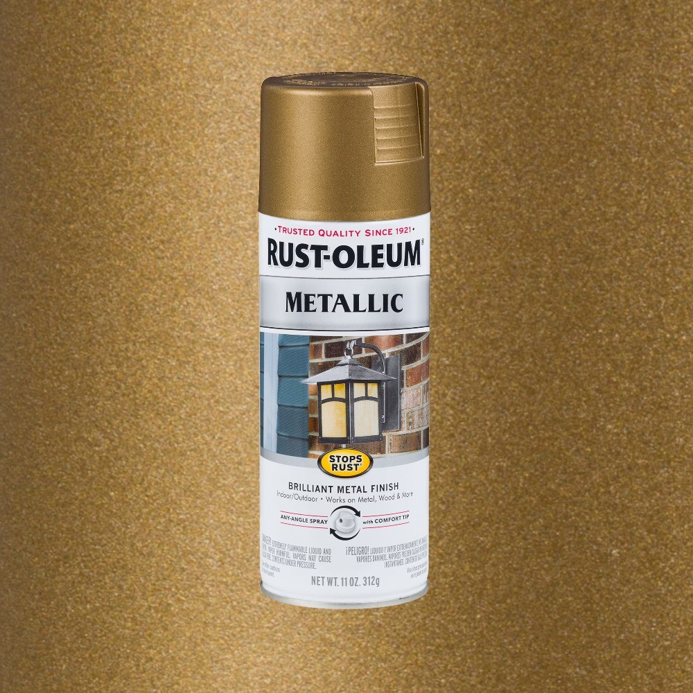 Bronze, Rust-Oleum Stops Rust Vintage Metallic Spray Paint-313142, 11 oz