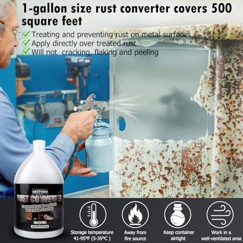 Rust Converter for Metal Professional Rust Inhibitor, Water-Based 1 Gallon