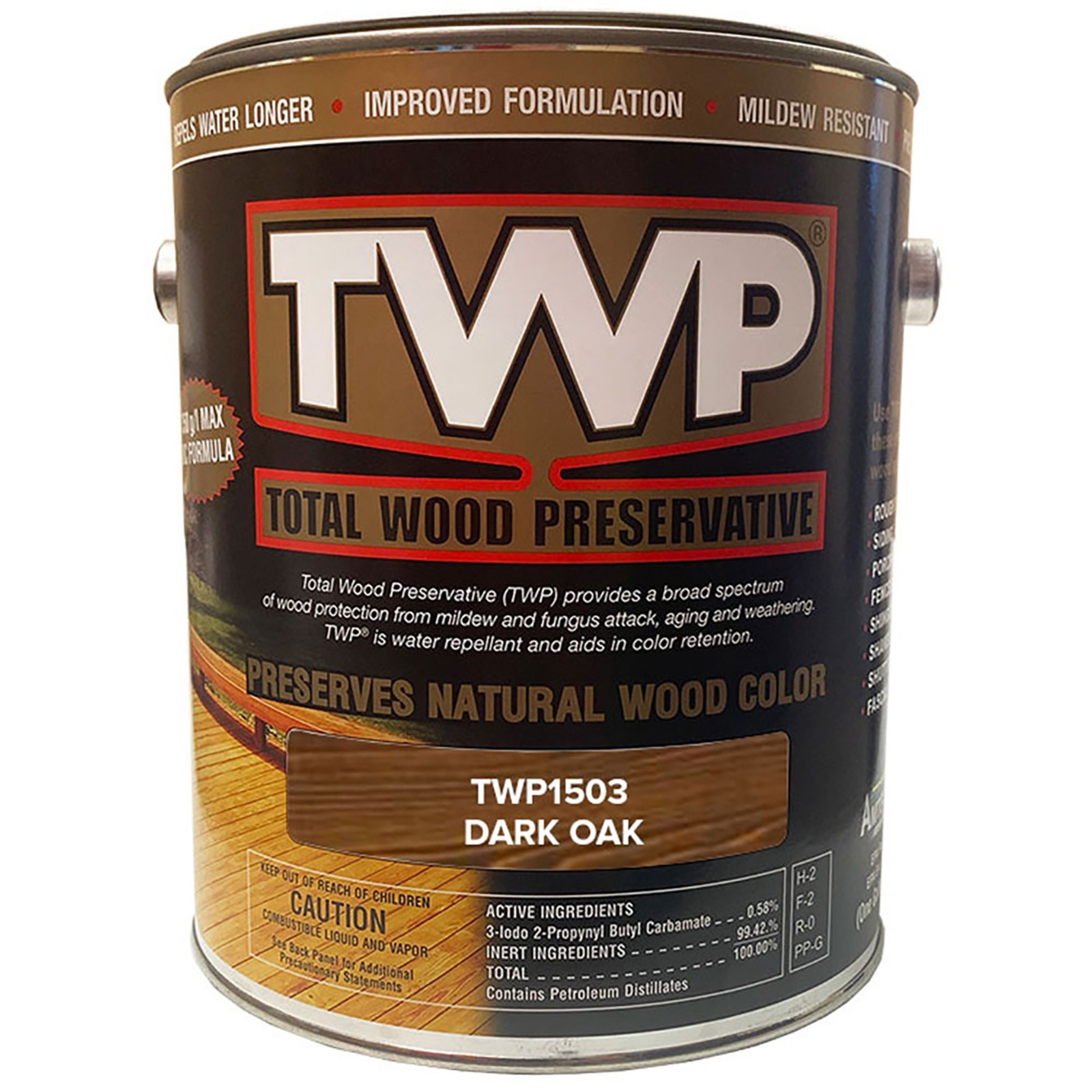 TWP 1503 Dark Oak Low Voc Preservative Stain gal 2 pack
