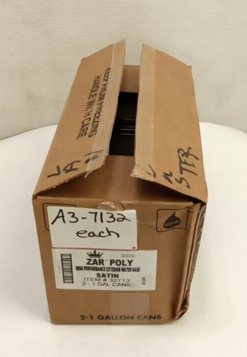 Zar 32713 Water Base Polyurethane Exterior HP Light Amber Satin Finish 1 Gallon