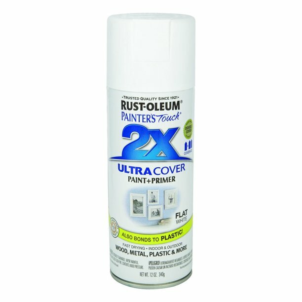 Rust-Oleum 249127 Painter’s Touch 2X Ultra Cover, Flat Black, 12oz, Pack of 1