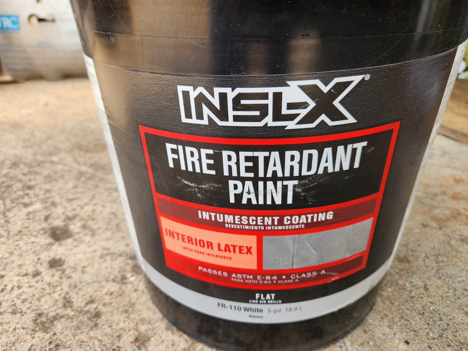 INSL-X Fire Retardant Paint 5 gal, FR-110 White, Flat