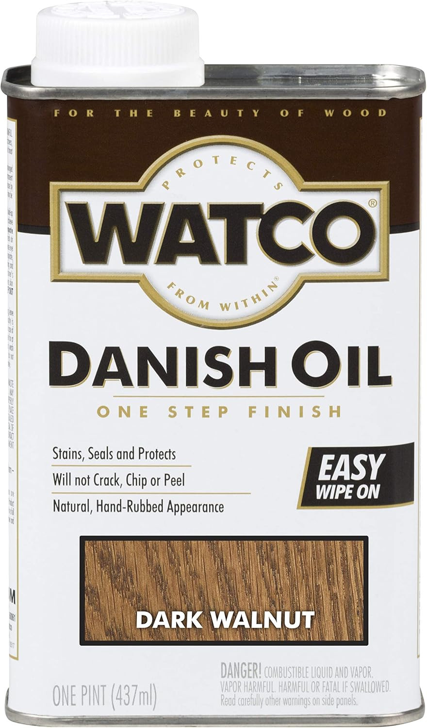 65851 Danish Oil Wood Finish, Pint, Dark Walnut