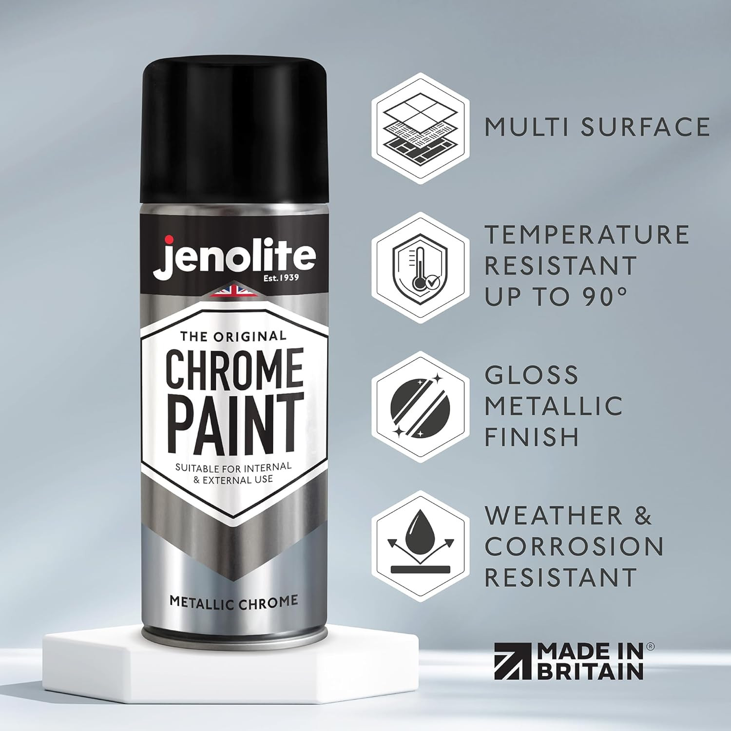 Chrome Spray Paint Smooth Chrome Finish – Multi Surface Paint Suitable For In…