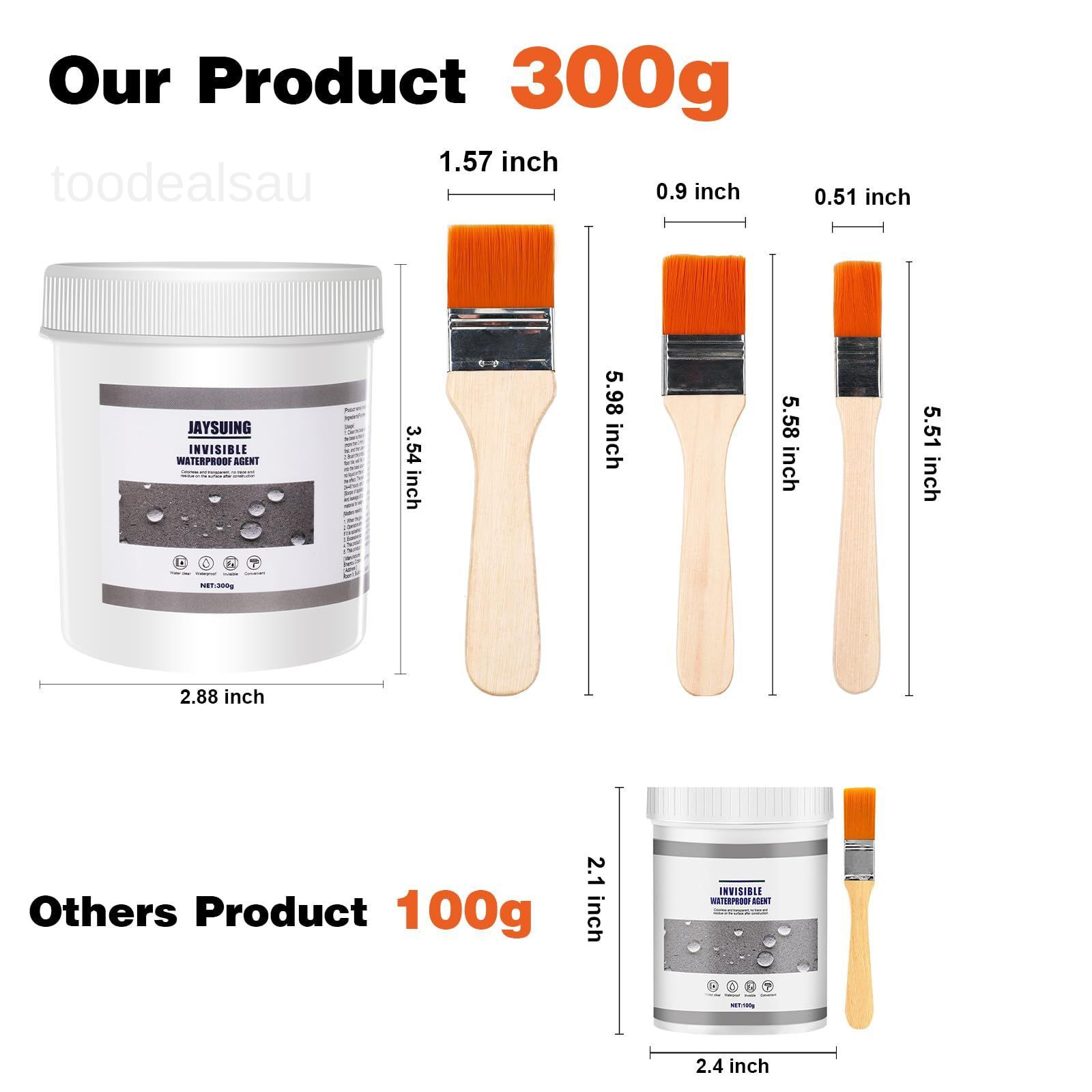 21 OZ (600g) Jaysuing Invisible Waterproof Agent, Sealant, clear