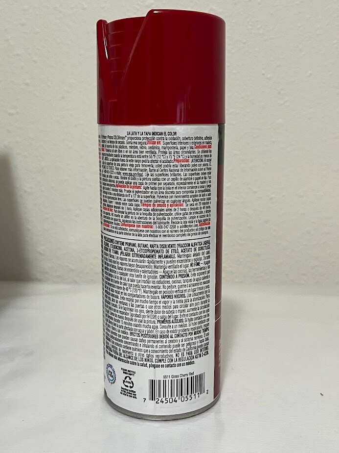 Krylon COLORmaxx ~ Gloss Cherry Red ~ Spray Paint # 5511 Indoor Outdoor