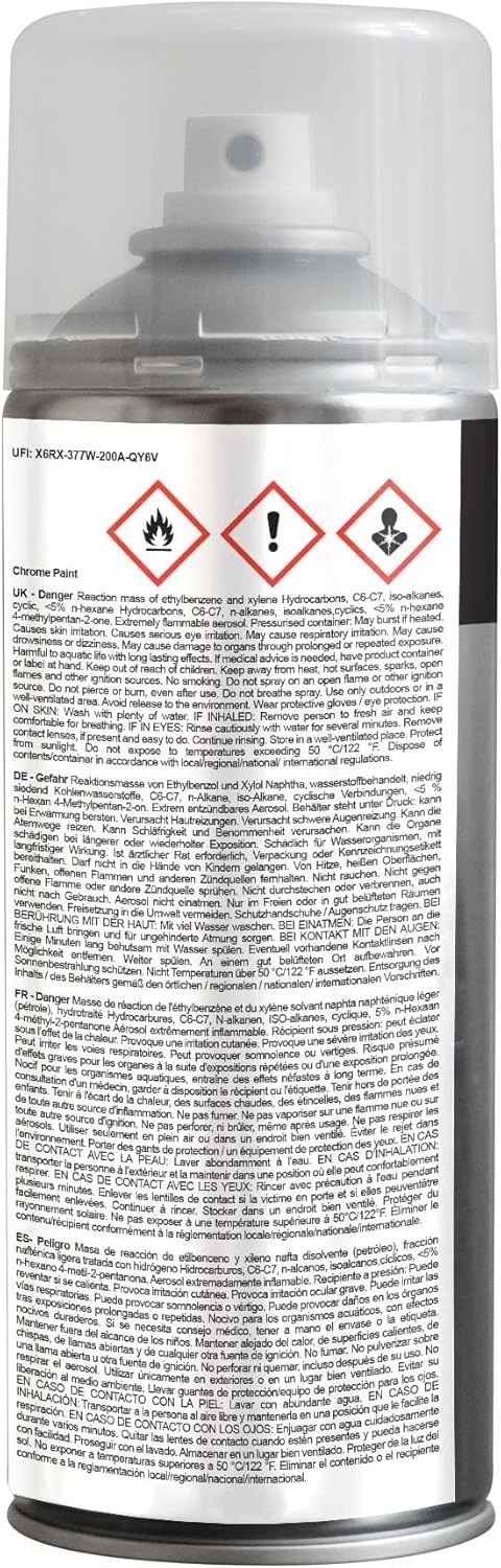 Chrome Spray Paint – Smooth Finish for Metal, Plastic & More – Multi-Surface Use