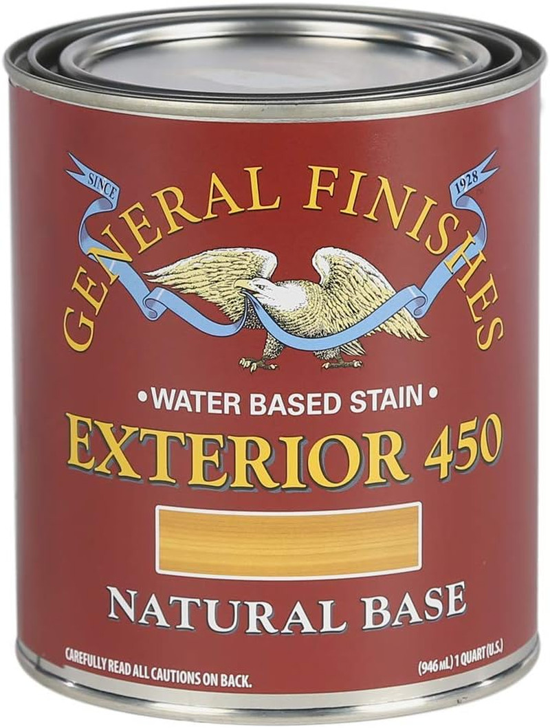 Exterior 450 Water Based Wood Stain, 1 Quart, Natural Base