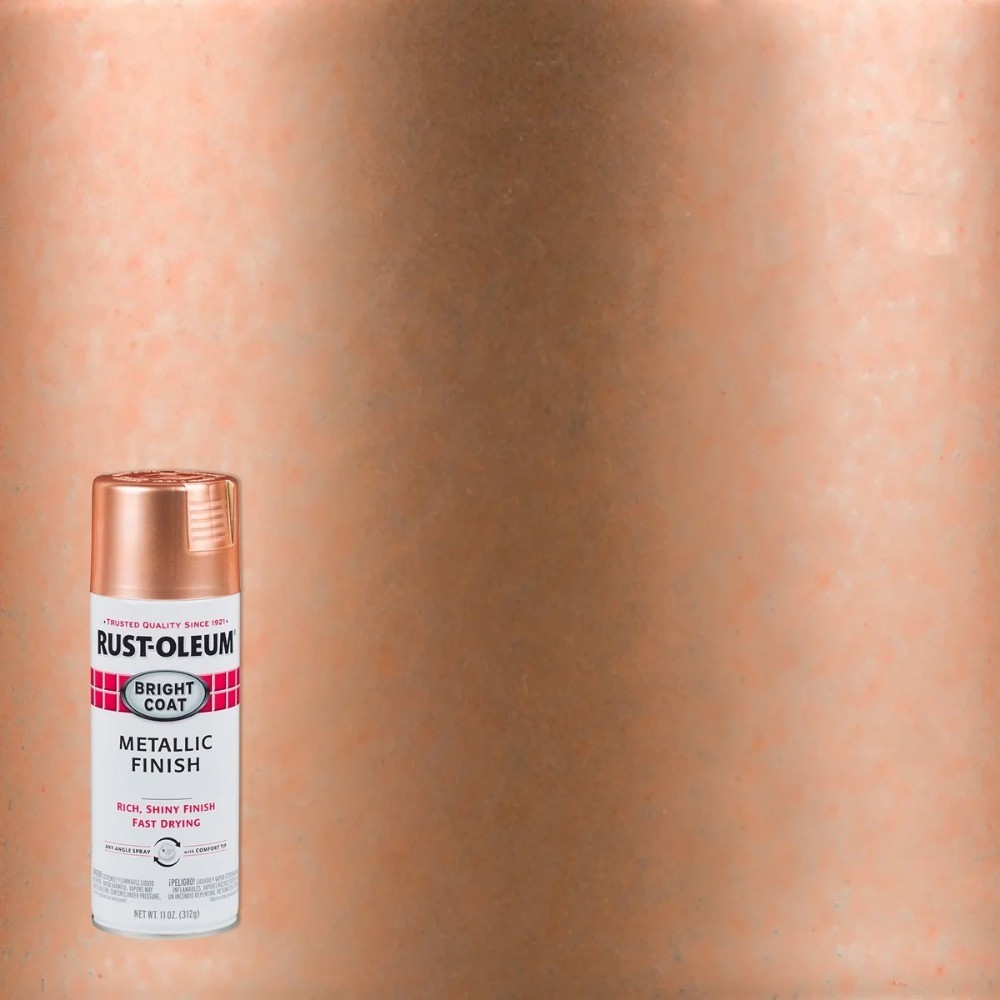 Rose Gold, Rust-Oleum Stops Rust Bright Coat Metallic Spray Paint, 11 oz