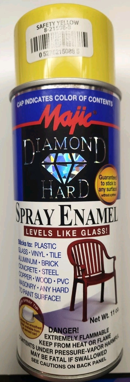 Majic 8-21508-8 Diamond Hard 11 oz Can of Gloss Yellow Spray Enamel Paint