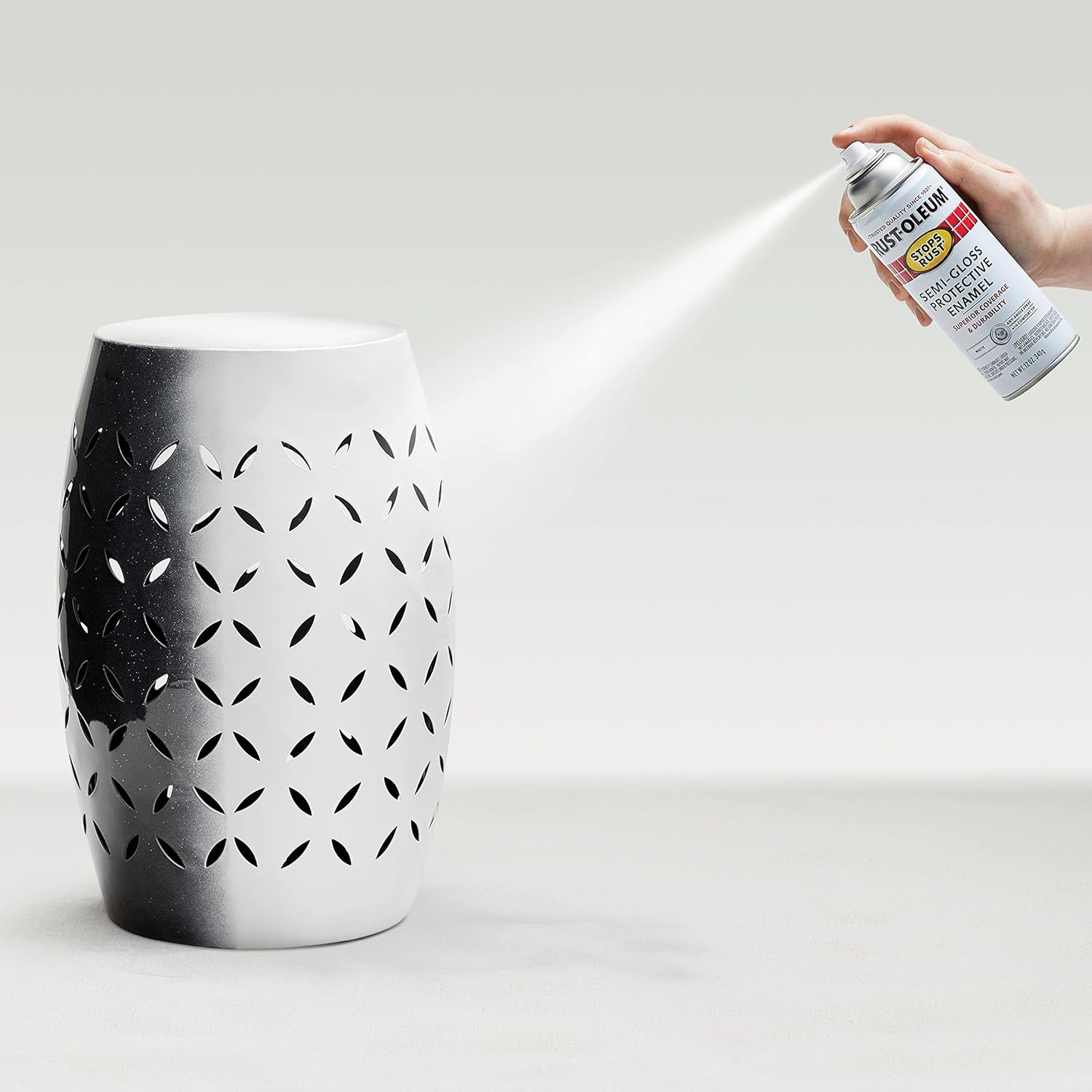 Stops Rust Spray Paint, Semi-Gloss White | Rust Resistant, Indoor and Outdoor, B