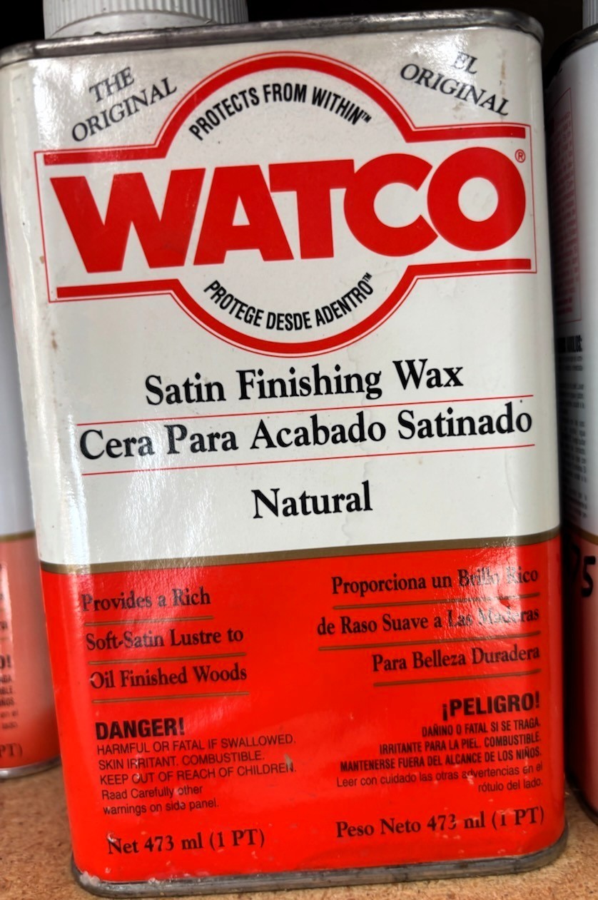 WATCO SATIN FINISHING WAX NATURAL PINT