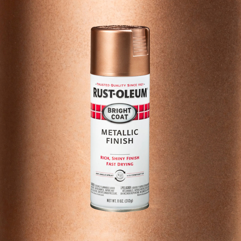 6 Pack Rose Gold, Rust-Oleum Stops Rust Bright Coat Metallic Spray Paint, 11 oz