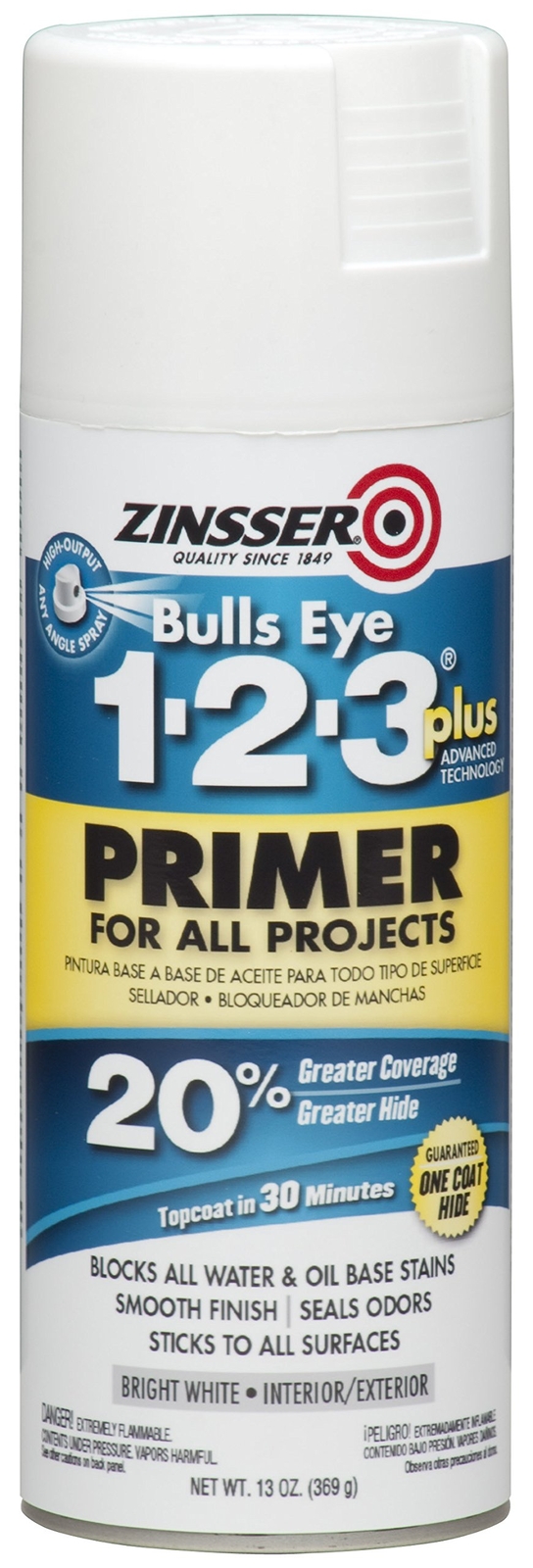 272479 Bulls Eye 1-2-3 Plus Spray Primer 13 oz White