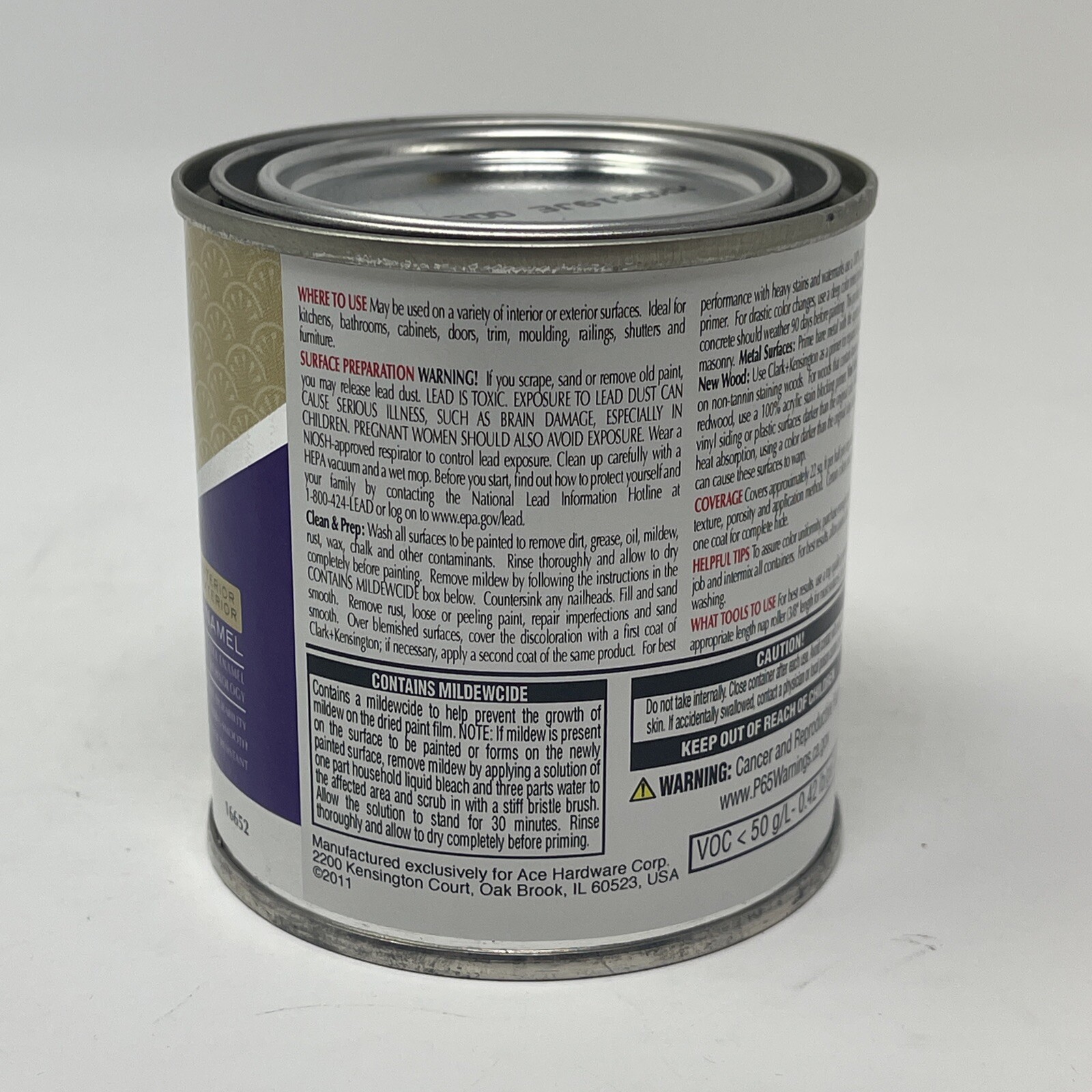 Clark + Kensington 102A118 Interior Exterior High Gloss Enamel Paint, Deep Green