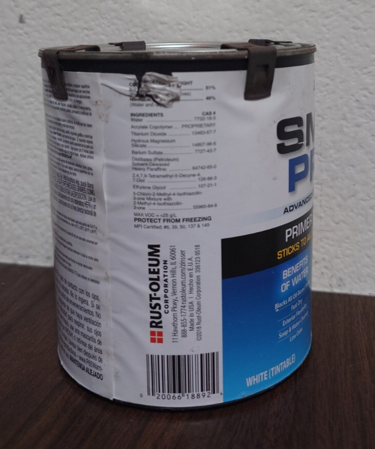 1 Qt 249727 White Smart Prime Waterbased Interior/exterior Primer/sealer NewSeal