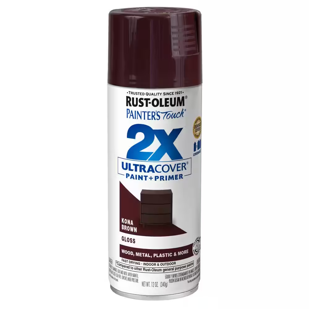 12 Oz. Gloss Kona Brown General Purpose Spray Paint (6-Pack)