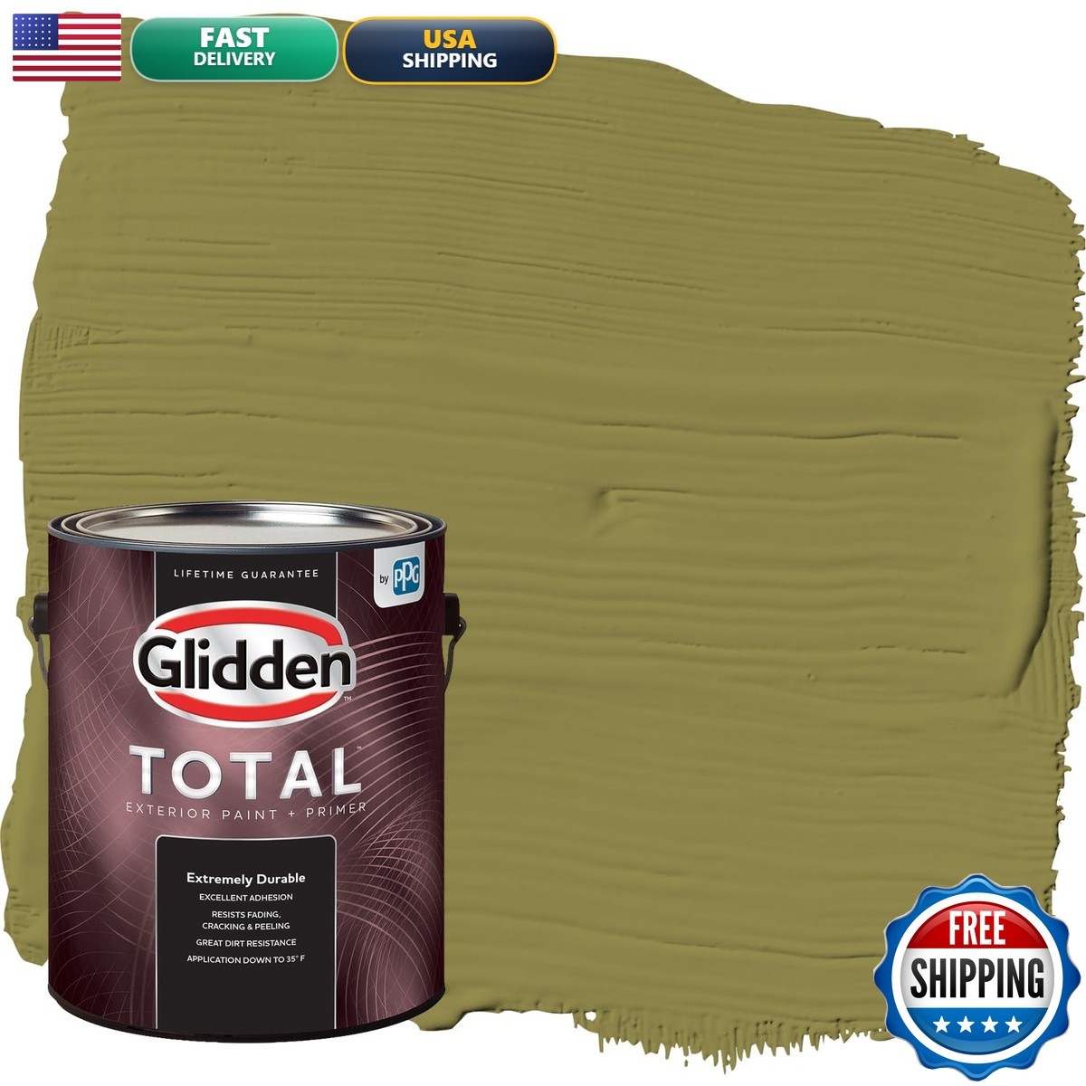 Glidden Total Exterior All-In-One Frogs Legs/Green Semi-Gloss 1 Gallon